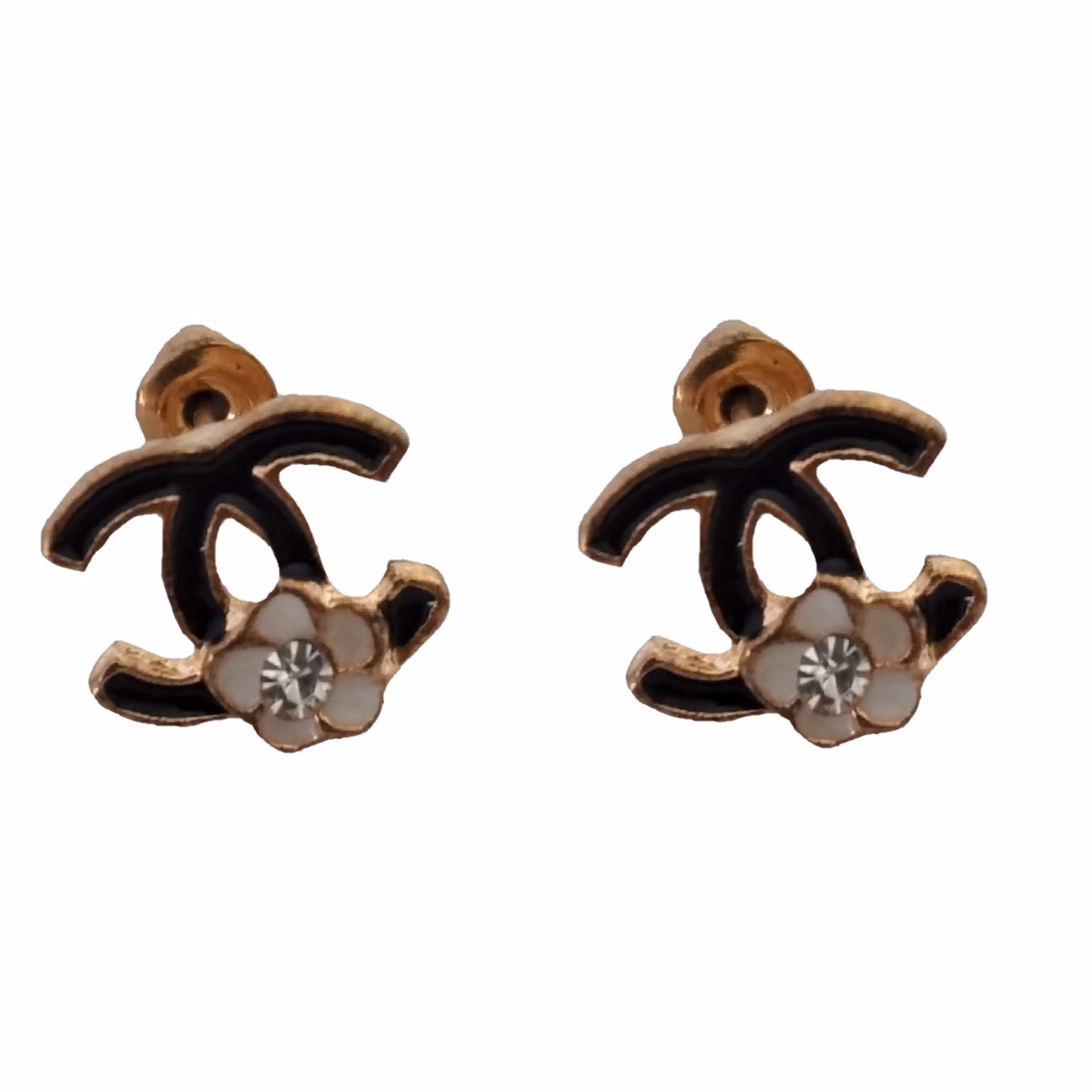 گوشواره میخی نگین دار طرح چنل