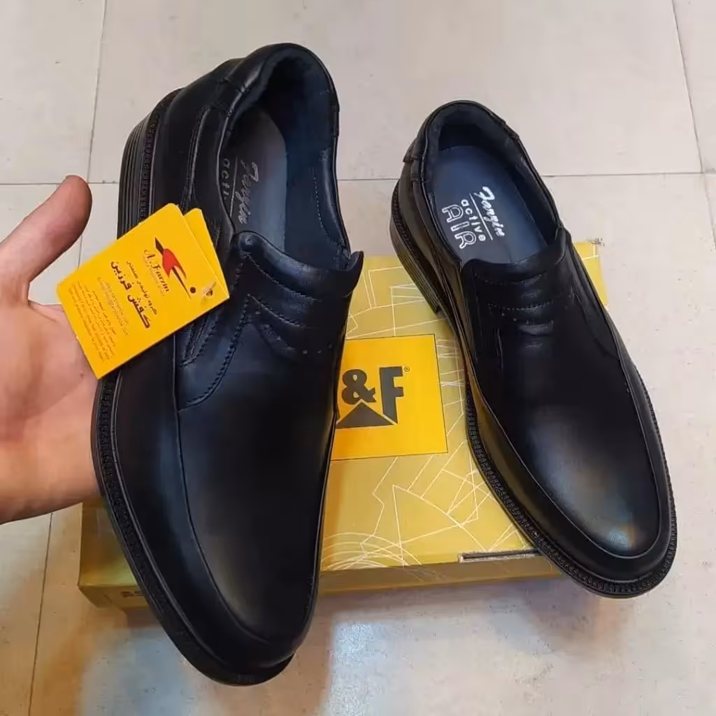 کفش طبی مردانه تمام چرم فرزین