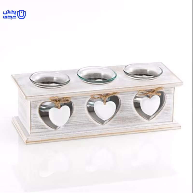 جا شمعی مکعب چوبی