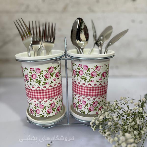 جاقاشقی دوقلو گلدار طرح سرامیک (کامپوزیت)