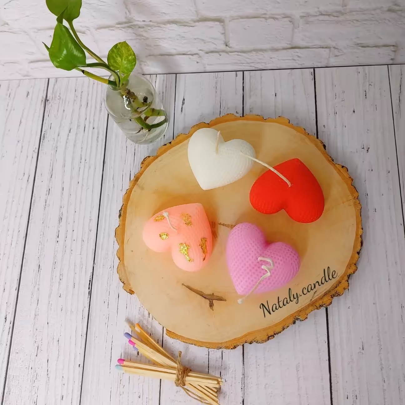 شمع دستساز قلب  مشبک   