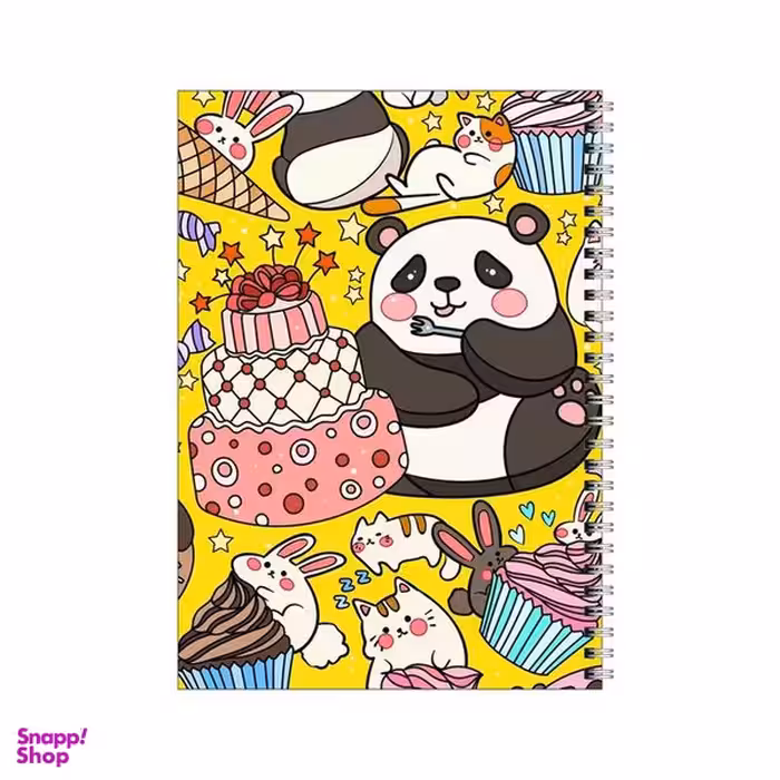 دفتر مشق 100 برگ بامبیلیپ طرح خرس پاندا و کیک تولد کد 4282701