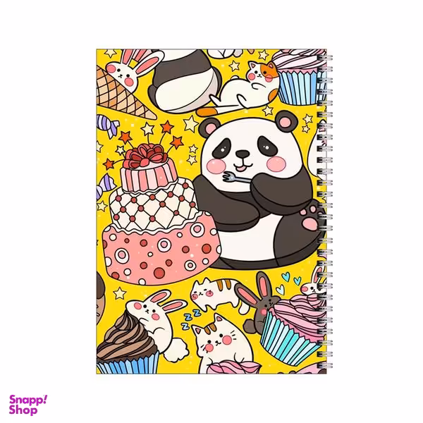 دفتر مشق 100 برگ بامبیلیپ طرح خرس پاندا و کیک تولد کد 4282701
