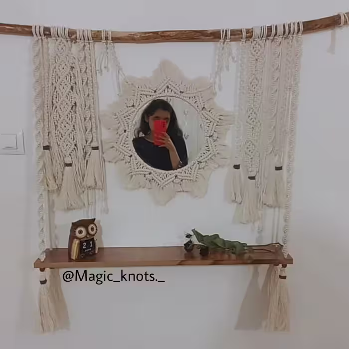 شلف یک طبقه مکرومه