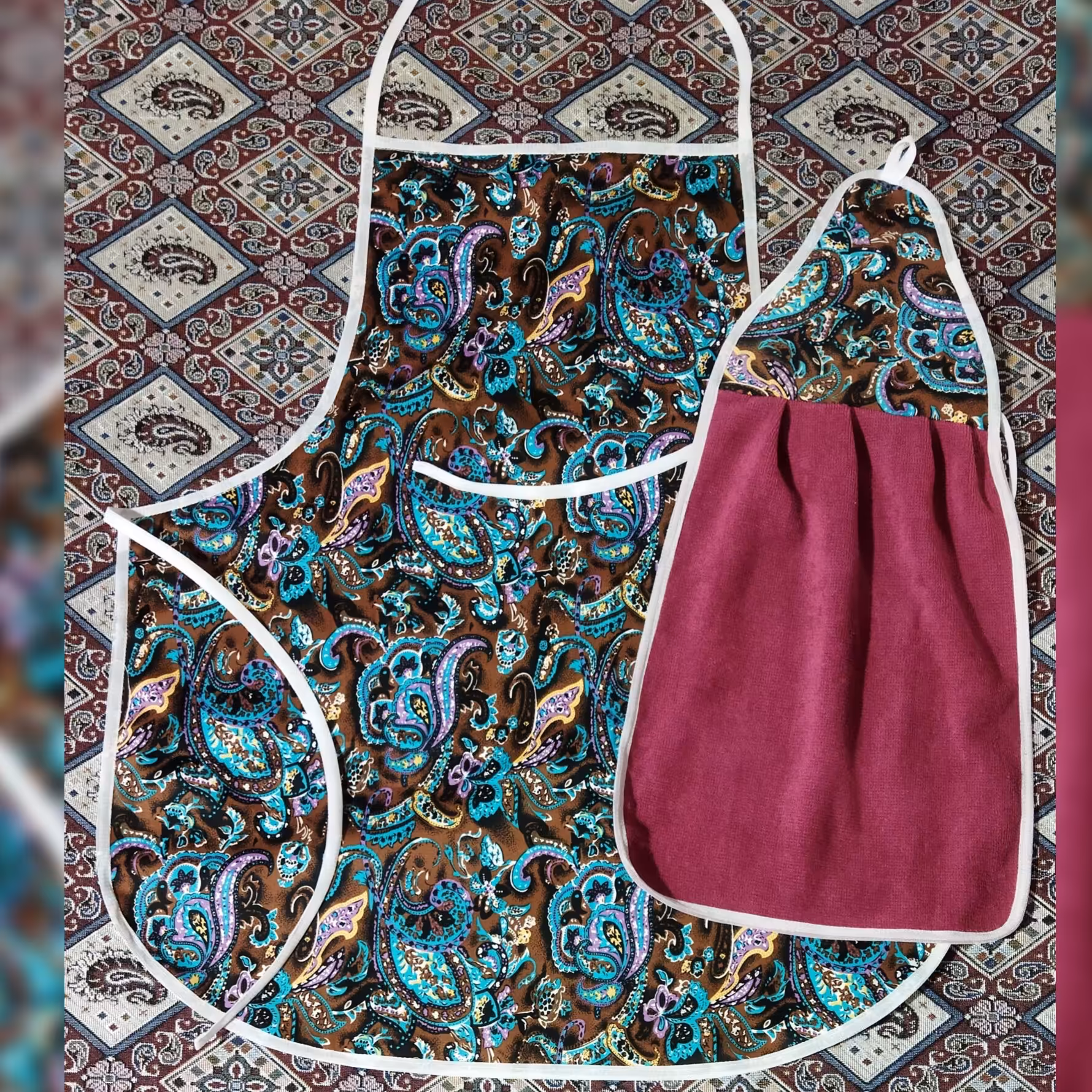 ست حوله و پیشبند آشپزخانه