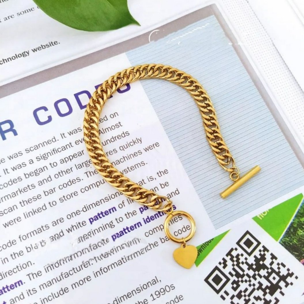 دستبند کارتیر دوبل استیل طلایی