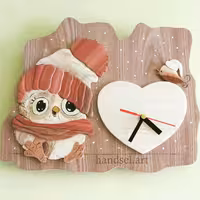 ساعت دیواری چوبی کد404