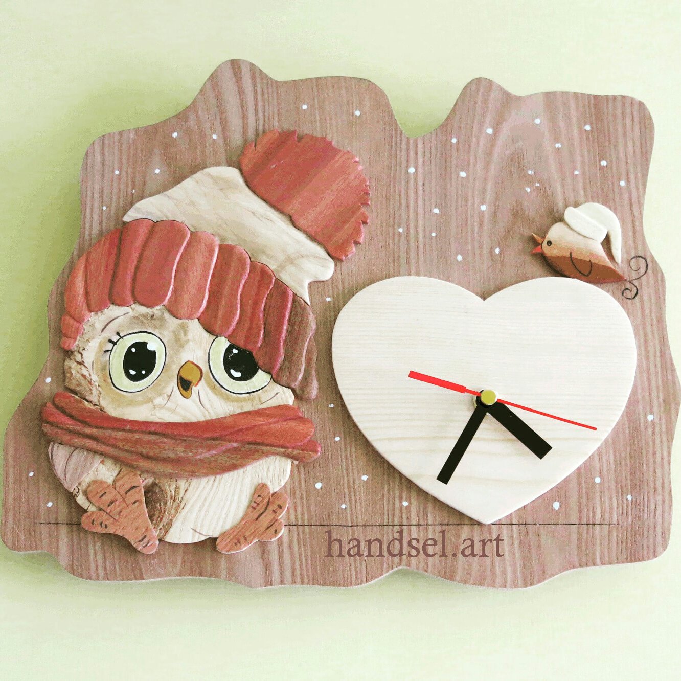 ساعت دیواری چوبی کد404