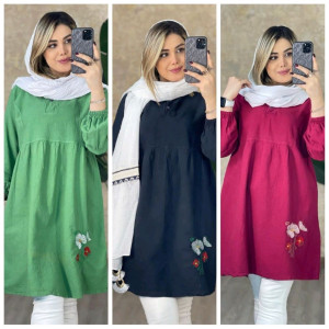 مانتو اسپرت زنانه نخی مدل الیاف ریوان