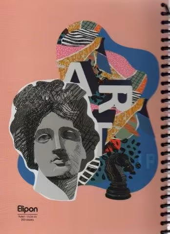 دفتر خط دار فانتزی 200 برگ (4طرح،کد 249)،(سیمی)