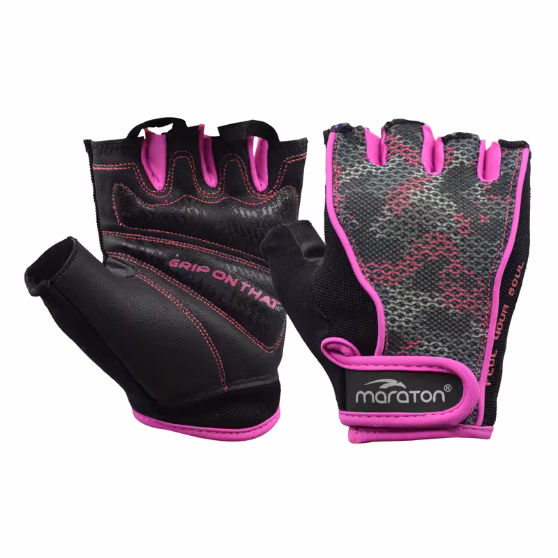 دستکش بدنسازی زنانه ماراتن مدل 402P860 بنفش روشن