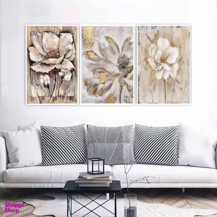 تابلو مدل گل مجموعه سه عددی