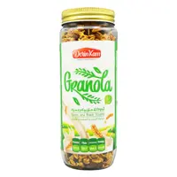 گرانولا شیشه ای درین کام طعم کشمش و کنجد سیاه 380 گرمی