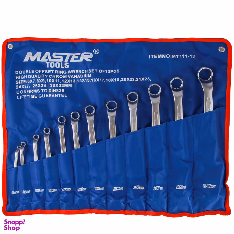 مجموعه 12 عددی آچار دو سر رینگی مستر تولز مدل MT111-12
