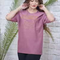 تیشرت زنانه نگینی جنس ژاکاردتابستانی فری سایز40تا44  ارسال رایگان به تمام نقاط کشور پوشاک زنانه نرگس 