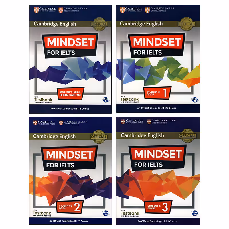 کتاب MINDSET FOR IELTS اثر جمعی از نویسندگان انتشارات زبان مهر 4 جلدی