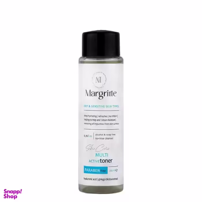 تونر صورت مارگریت مدل Multi Active Dry & Sensitive Skin حجم 200 میلی لیتر