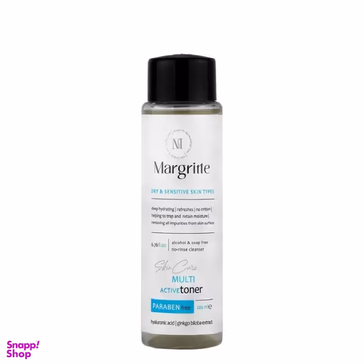 تونر صورت مارگریت مدل Multi Active Dry & Sensitive Skin حجم 200 میلی لیتر
