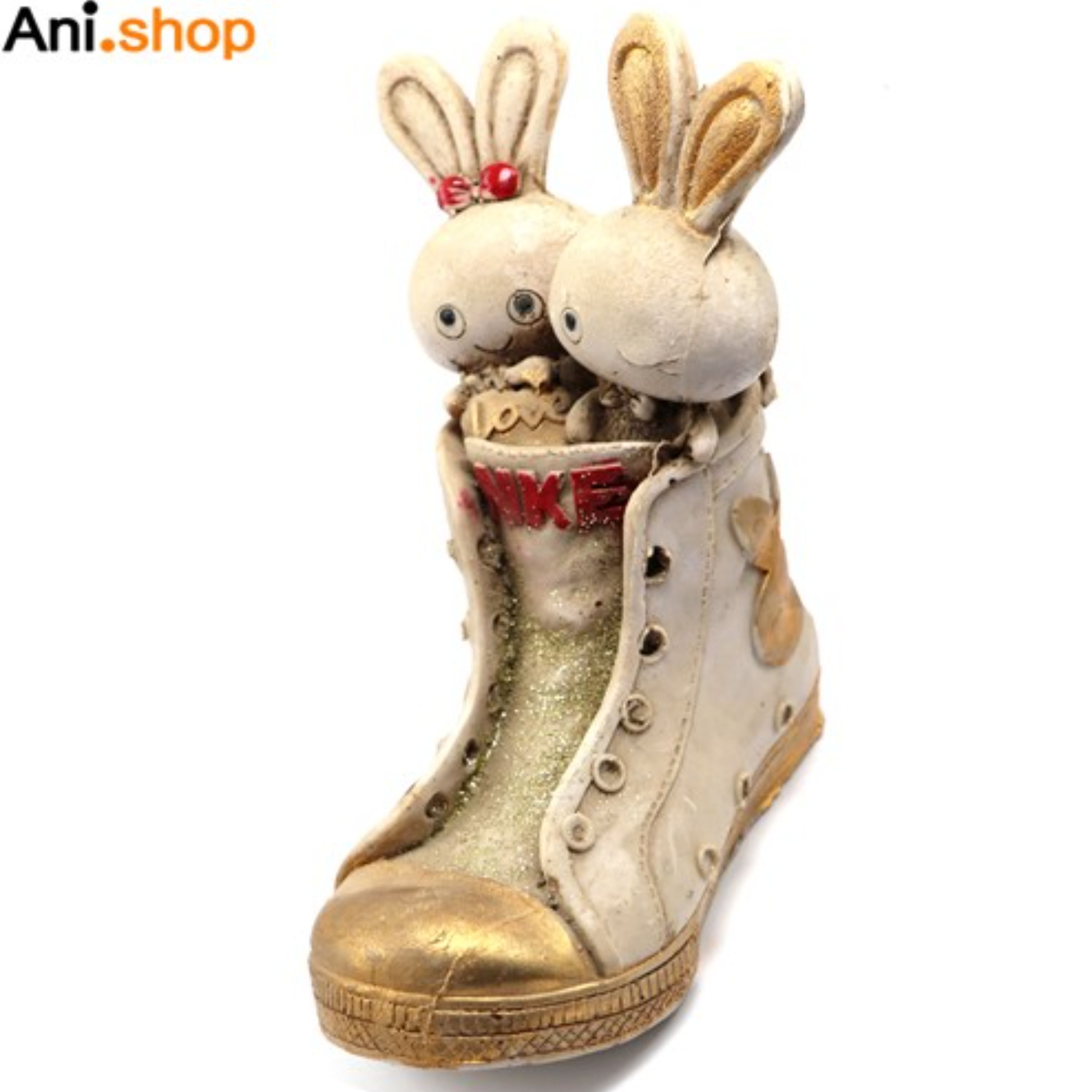 مجسمه دکوری خرگوش کفش پوش
