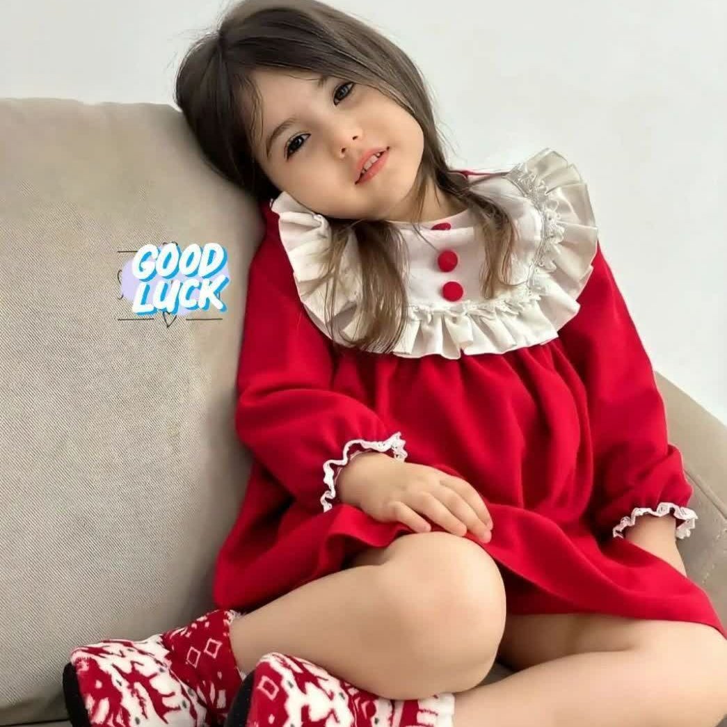 پیراهن سارافون مجلسی دخترانه یلدایی