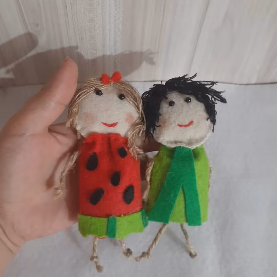 عروسک دوتایی نمدی شب یلدا