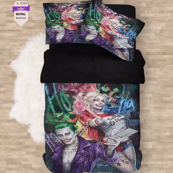 رو تختی3بعدی 4تیکه هارلی و جوکر