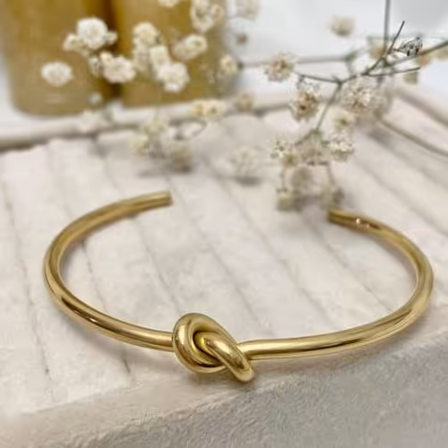 دستبند بنگل سیلور و گلد