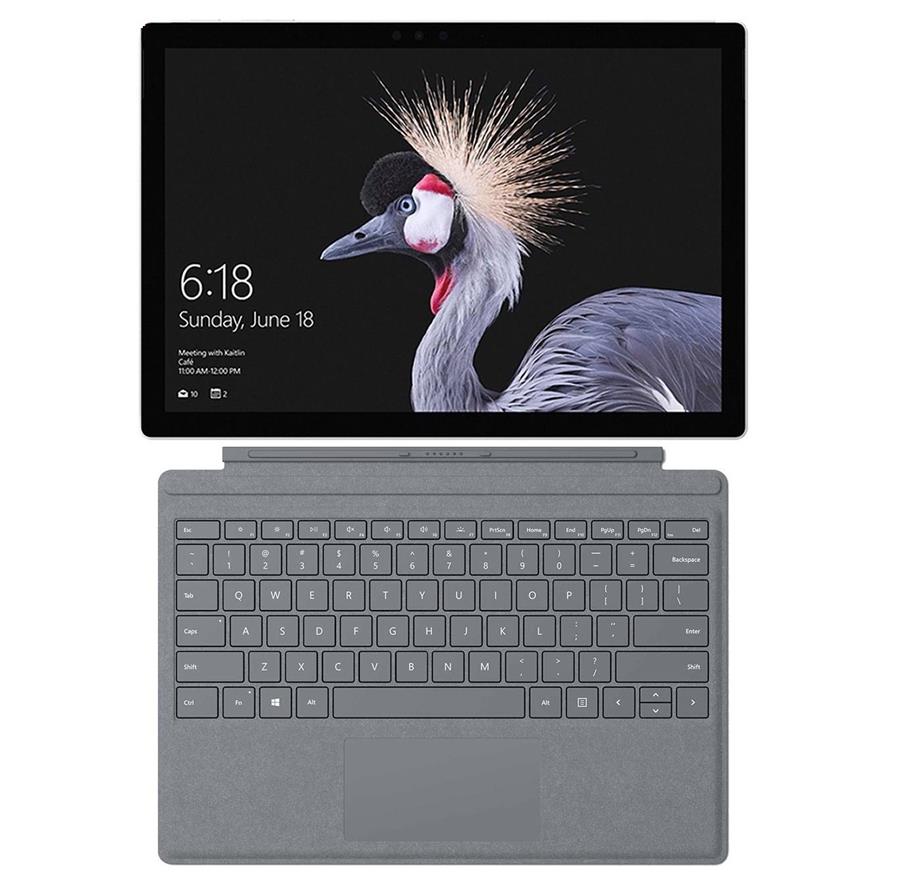 تبلت مایکروسافت مدل Surface Pro 2017 - C به همراه کیبورد Silver Signature Type Cover