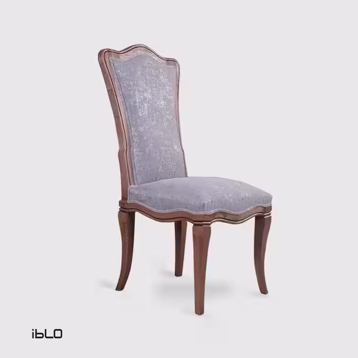 صندلی نئوکلاسیک چوبی لاوین (طوسی روشن)