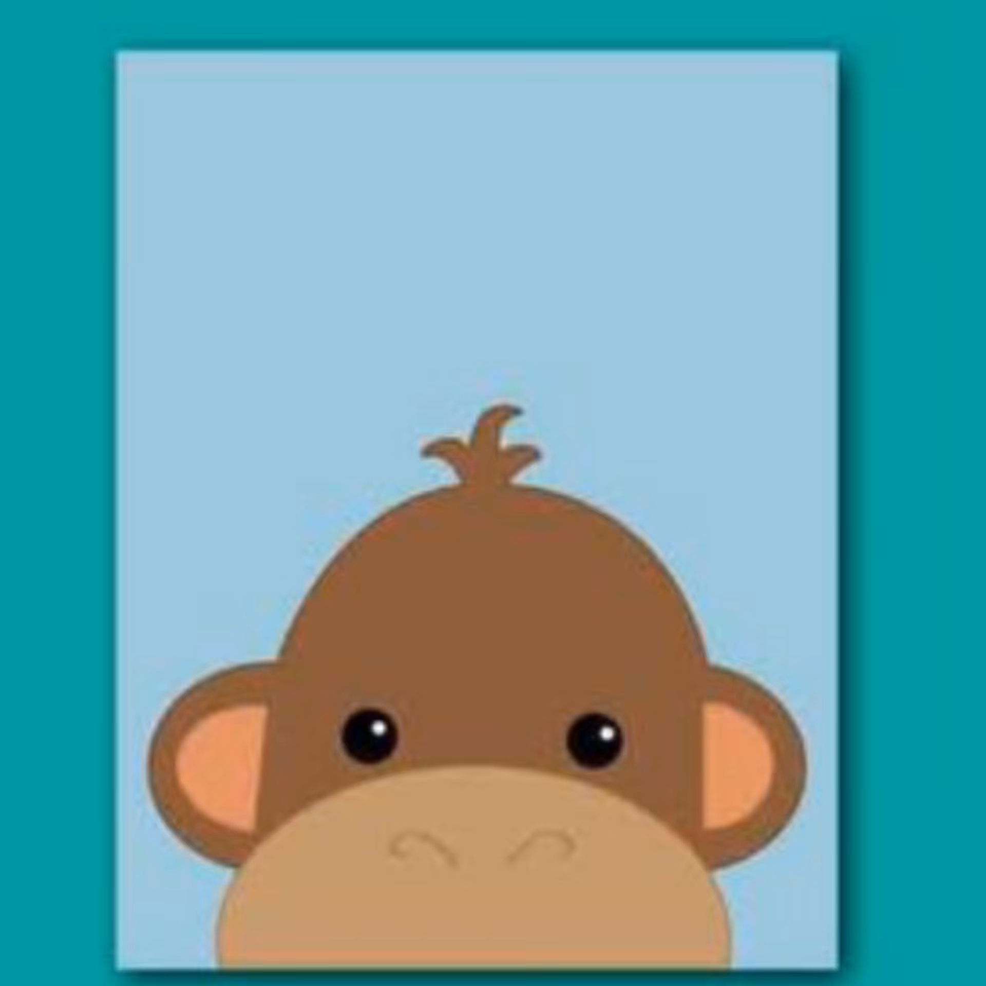 تابلو نقاشی رنگ روغن طرح میمون در ابعاد دلخواه شما 