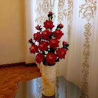 گل مصنوعی رز مخمل سه گل خارجی کد zs531 عالیجناب در ارتفاع 72 سانت | amazonchi