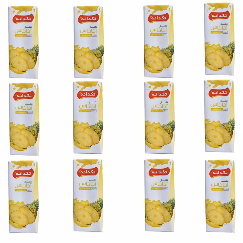 آب آناناس تکدانه - 200 میلی لیتر بسته 12 عددی