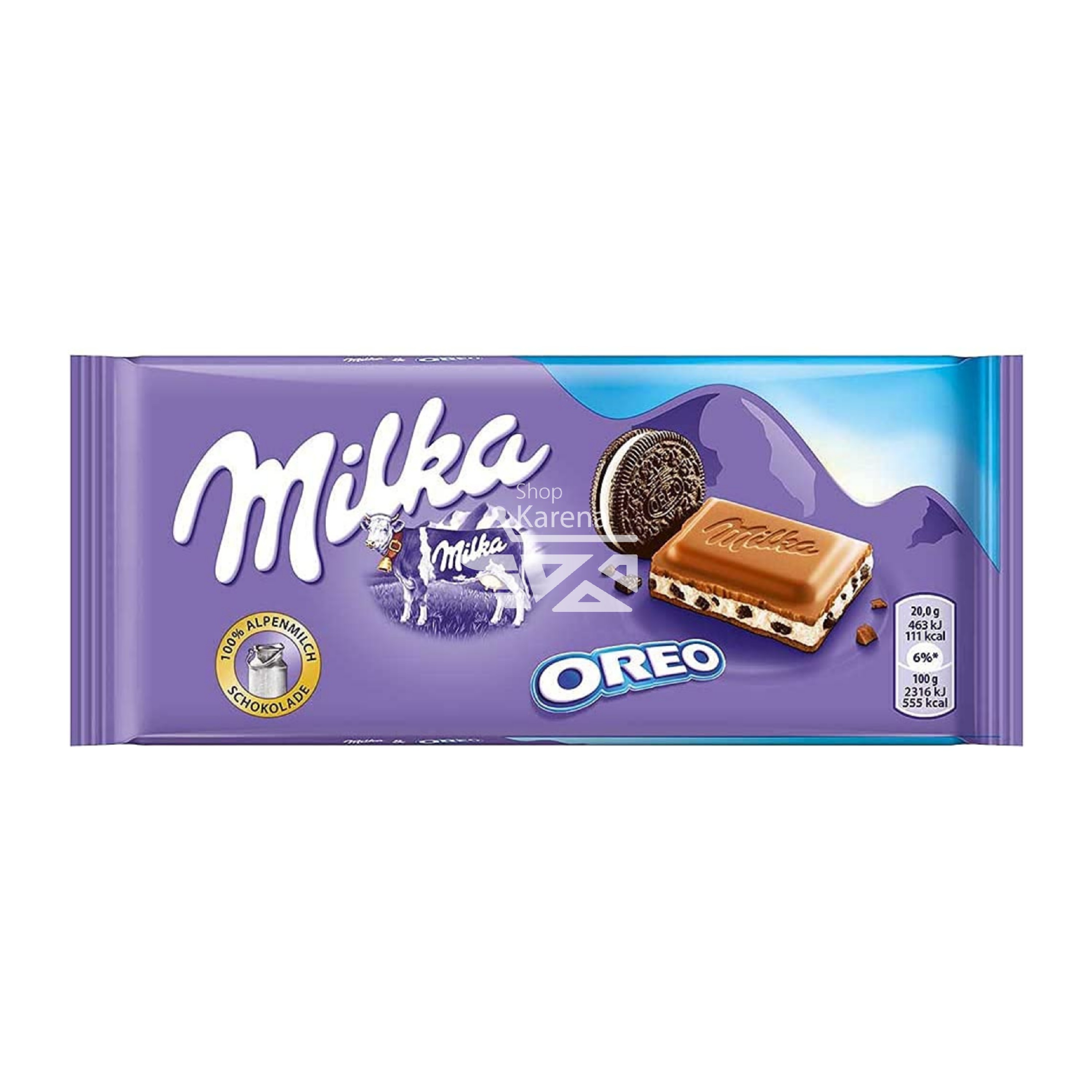 شکلات میلکا اوریو ساده 100 گرمی 