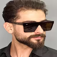 عینک آفتابی مردانه اورجینال قهوه ای برند ysl مستطیلی uv400