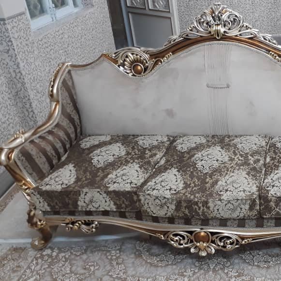 مبل استیل 9 نفره با چوب راش