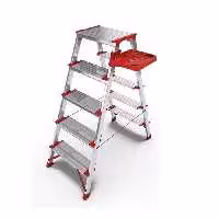 نردبان 5پله برلیان خانگی آلومینیومی آلوم پارس پله(پس کرایه)