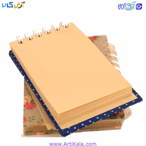 دفترچه سیمی کاغذ نخودی | بی خط