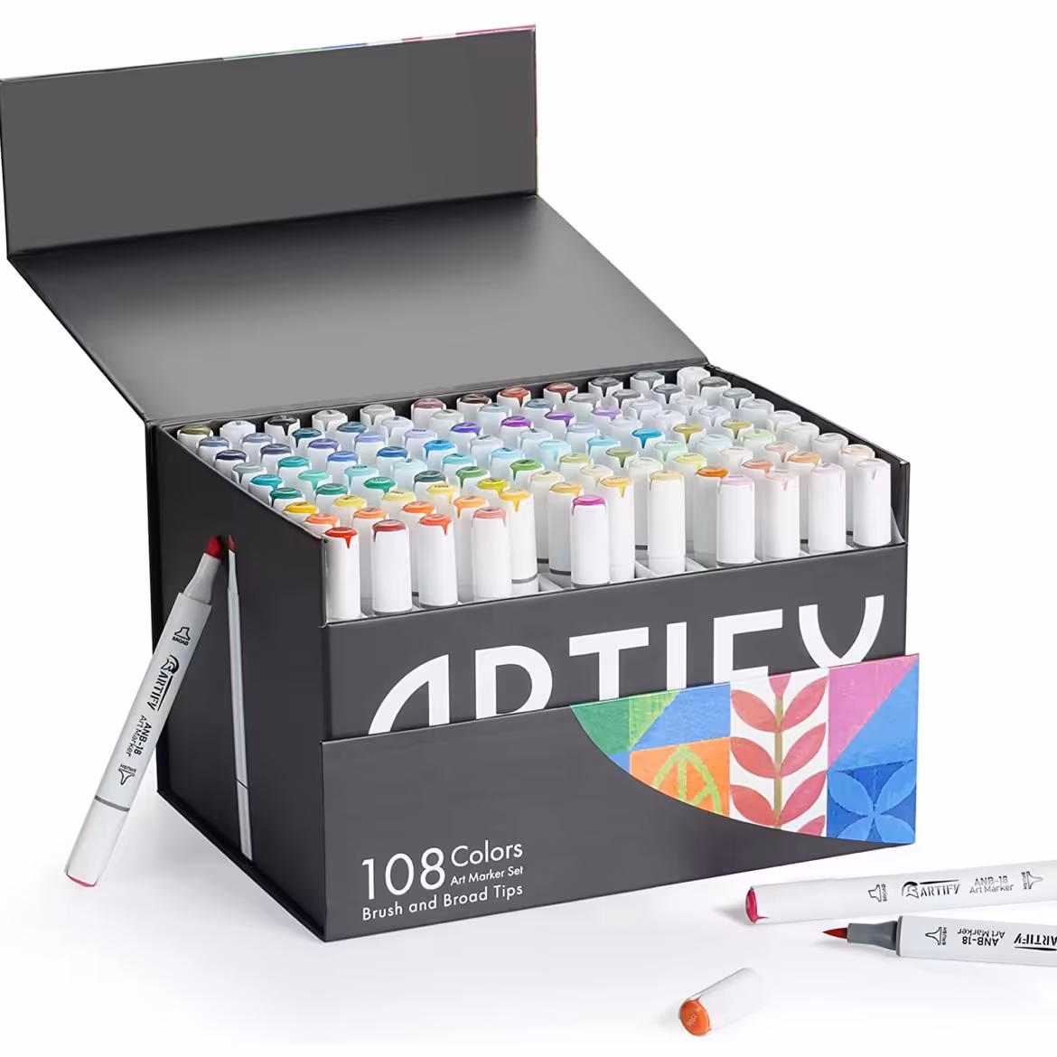 پک 108 تایی ماژیک اورجینال ARTIFY طراحی و راندو باسر براش 