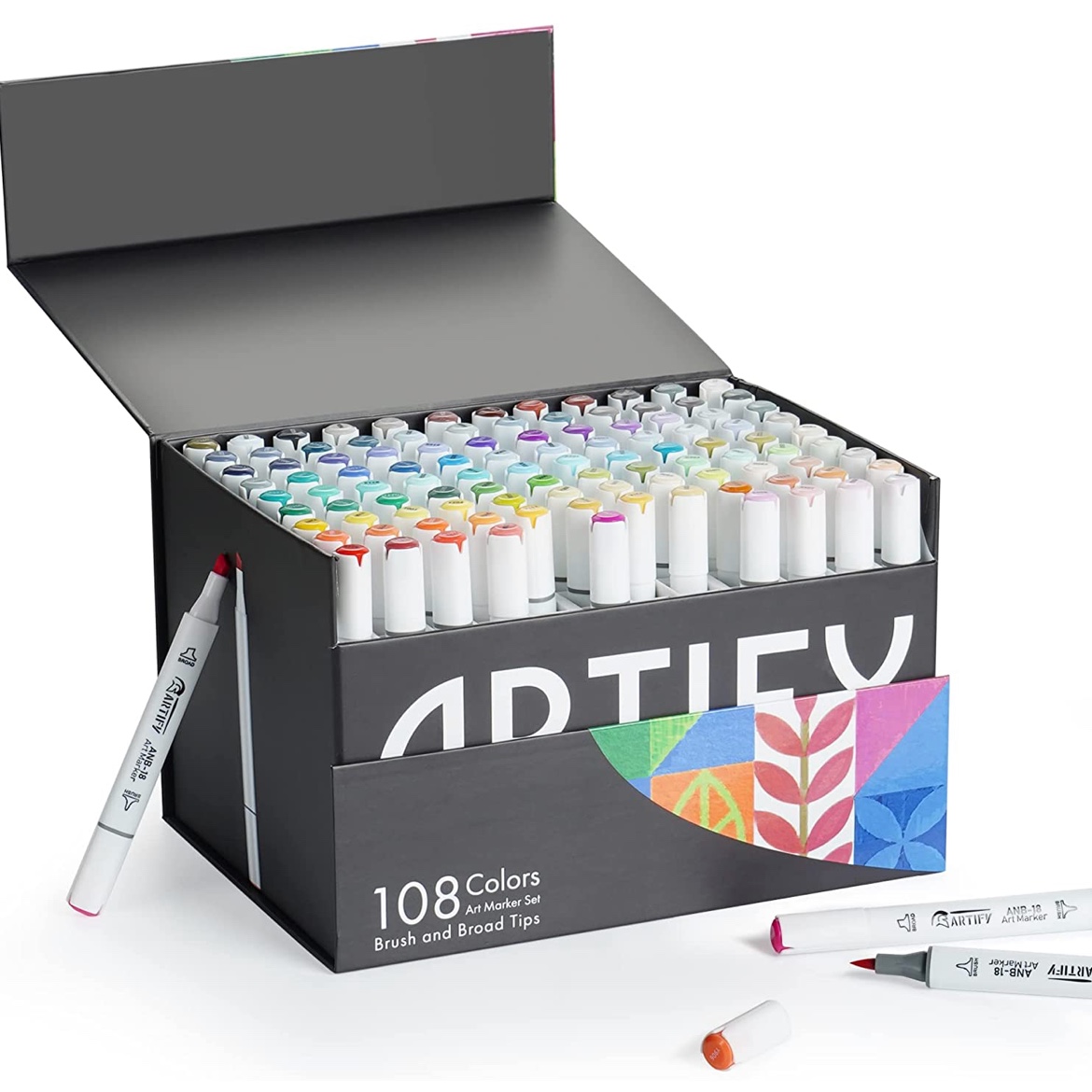 پک 108 تایی ماژیک اورجینال ARTIFY طراحی و راندو باسر براش 