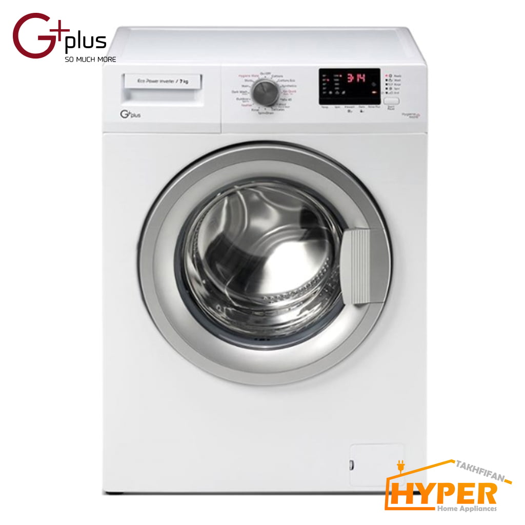 ماشین لباسشویی جی پلاس GWM-72B13W سفید 7 کیلویی