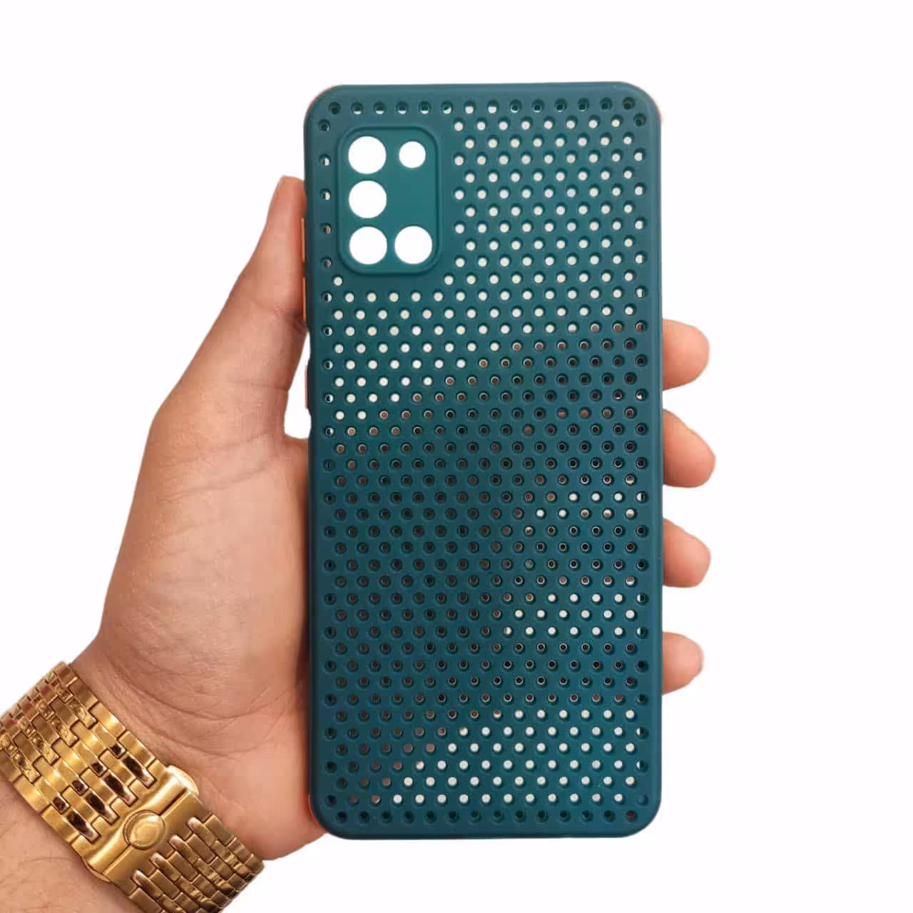 قاب توری محافظ لنز دار سامسونگ A31 - سبز