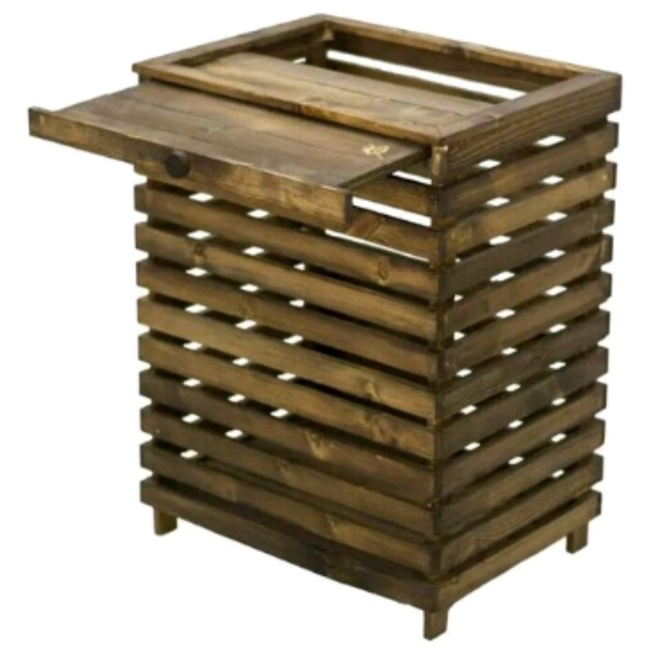 باکس لباس چوبی درب دار چوب روس رنگ قهوه ای تیره ضد آب