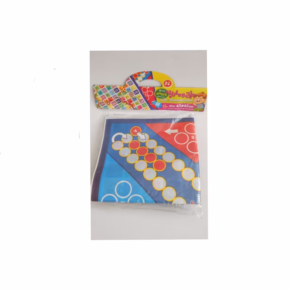 بازی منچ و مار پله  پارچه ای در سایز  45در45 