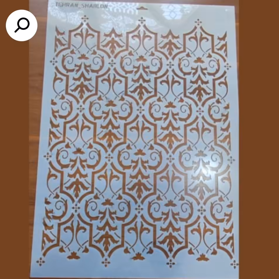 شابلون طرح پتینه یک میل کد 204 سایز 60 در 40 طلق آلمانی 
