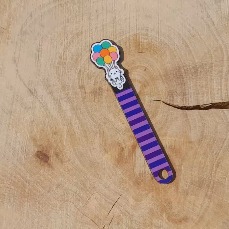 نشانگر کتاب طرح گربه و بادکنک