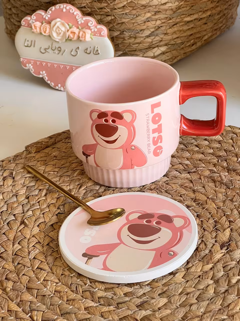 ماگ و زیرلیوانی دیزنی طرح Lotso کد 3573