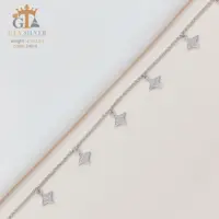 پابند دخترانه با آویز ستاره ای عیار 925 کد 24016
