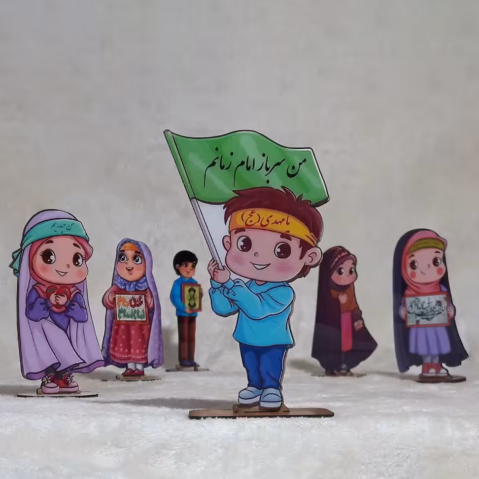 15 عدد تندیس چوبی رومیزی مذهبی استند فلکسی