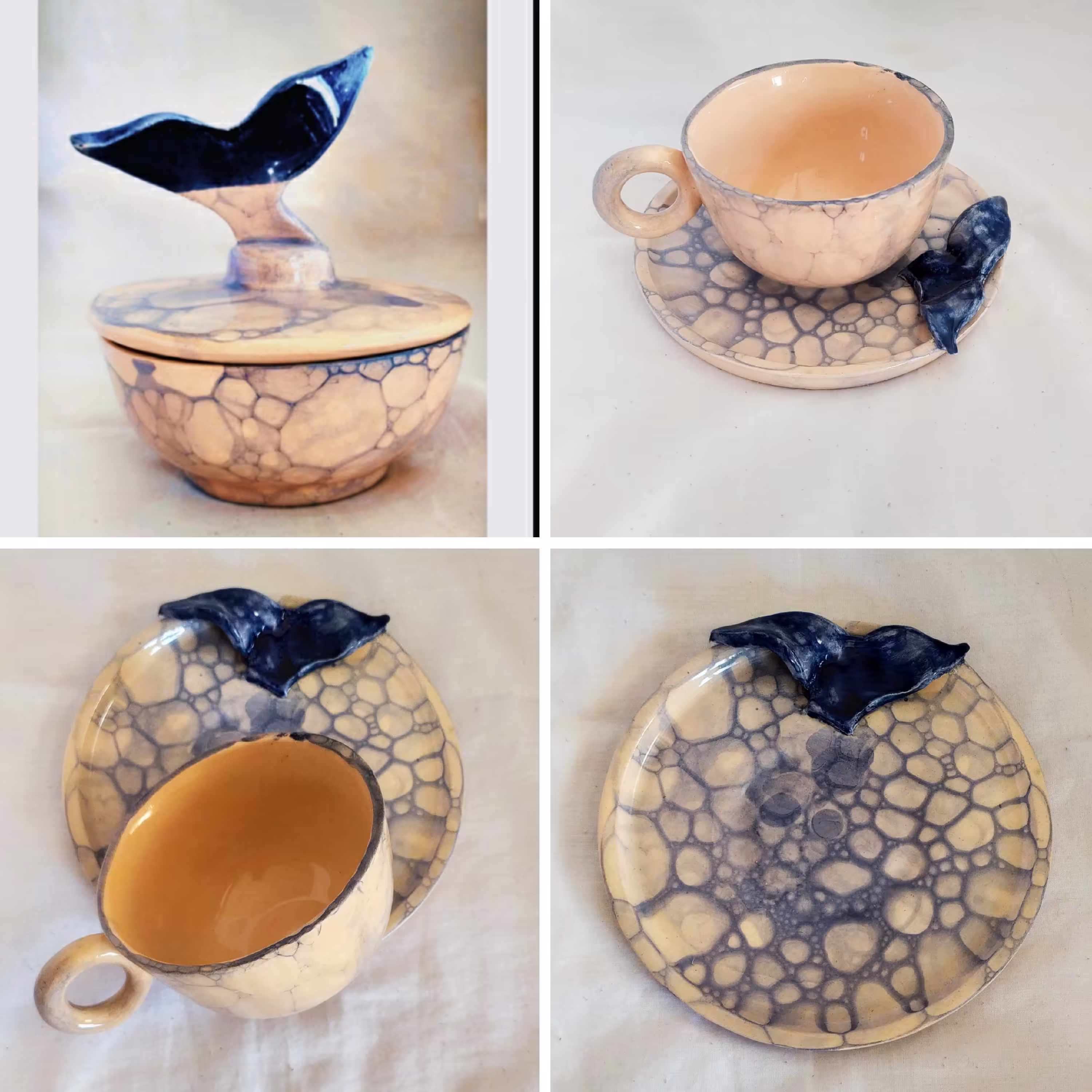 سرویس چای خوری طرح  دم ماهی 🐟🎏