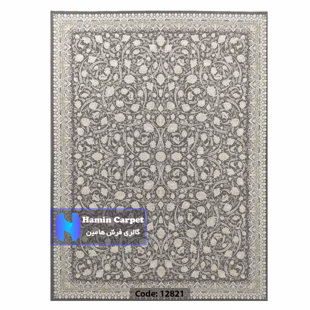 فرش 6 متری 1200 شانه تراکم 3600  نخ اکلریک گل برجسته کد AR12821